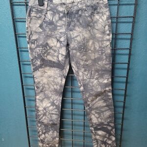 Mossimo Supply Co. Women's Blue Tie-Dye Skinny Jeans